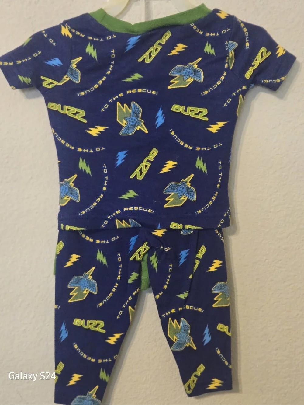 Vintage Disney•Pixar Toy Story Buzz Lightyear 3 Piece Cotton Pajama Set.